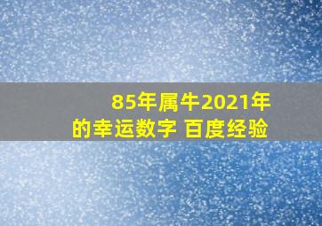 85年属牛2021年的幸运数字 百度经验